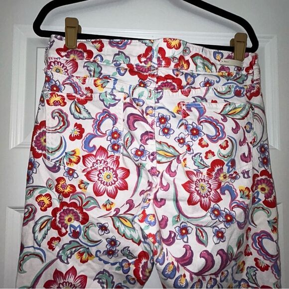 Pilcro and The Letterpress Anthropologie Floral Print Mid Rise Skinny Jeans - Picture 5 of 8